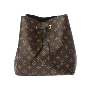 Louis Vuitton Monogram NeoNoe Brown Noir Black Canvas Shoulder Bag